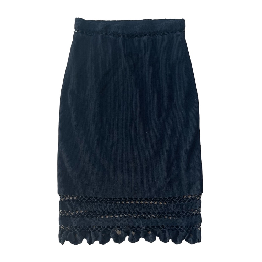 Elie Tahari Black Pencil Skirt Bottom Detail Women's Size S/P. E